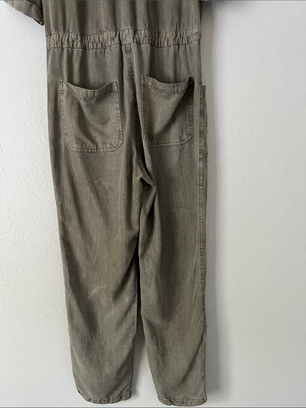 NWOT Sundance Wayside Cargo Utility Jumpsuit Vintage Wash Green Sage Size S - Picture 7 of 12